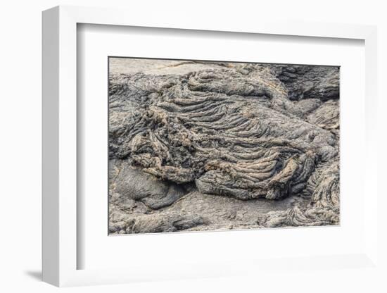 Example of Pahoehoe Lava on Fernandina Island, Galapagos Islands, Ecuador, South America-Michael Nolan-Framed Photographic Print