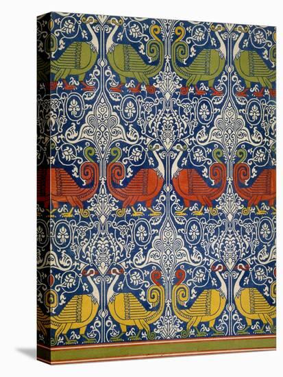 Example of Printed Egyptian Fabric, 19th Century (Chromolitho)-Emile Prisse d'Avennes-Stretched Canvas