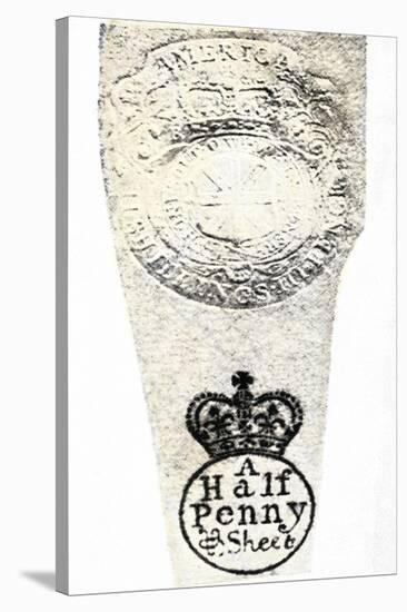 Example of Stamps Forced on the Colonies under the Stamp Act Before the American Revolution-null-Stretched Canvas