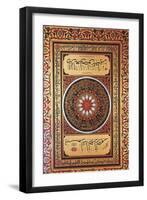 Examples of Arabic Writing in Thuluth and Kufique Calligraphy, Syria-null-Framed Giclee Print
