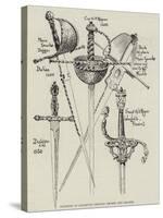 Examples of Sixteenth Century Rapiers and Daggers-null-Stretched Canvas