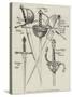 Examples of Sixteenth Century Rapiers and Daggers-null-Stretched Canvas