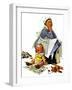 "Exasperated Nanny", October 24,1936-Norman Rockwell-Framed Giclee Print