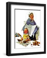 "Exasperated Nanny", October 24,1936-Norman Rockwell-Framed Giclee Print