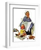 "Exasperated Nanny", October 24,1936-Norman Rockwell-Framed Giclee Print