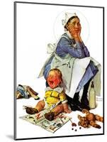 "Exasperated Nanny", October 24,1936-Norman Rockwell-Mounted Giclee Print