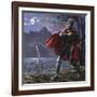 Excalibur Being Returned to the Lake from Whence it Came-Kenneth John Petts-Framed Giclee Print