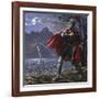 Excalibur Being Returned to the Lake from Whence it Came-Kenneth John Petts-Framed Giclee Print