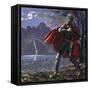 Excalibur Being Returned to the Lake from Whence it Came-Kenneth John Petts-Framed Stretched Canvas