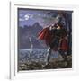 Excalibur Being Returned to the Lake from Whence it Came-Kenneth John Petts-Framed Giclee Print