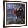 Excalibur Being Returned to the Lake from Whence it Came-Kenneth John Petts-Framed Giclee Print