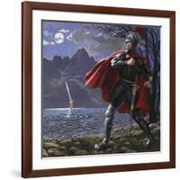 Excalibur Being Returned to the Lake from Whence it Came-Kenneth John Petts-Framed Giclee Print