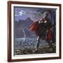 Excalibur Being Returned to the Lake from Whence it Came-Kenneth John Petts-Framed Giclee Print