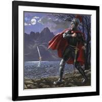 Excalibur Being Returned to the Lake from Whence it Came-Kenneth John Petts-Framed Giclee Print