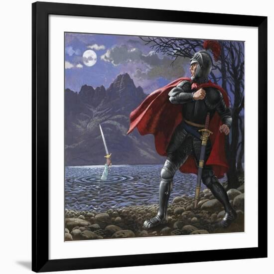 Excalibur Being Returned to the Lake from Whence it Came-Kenneth John Petts-Framed Giclee Print