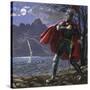 Excalibur Being Returned to the Lake from Whence it Came-Kenneth John Petts-Stretched Canvas