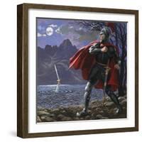 Excalibur Being Returned to the Lake from Whence it Came-Kenneth John Petts-Framed Giclee Print