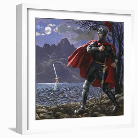 Excalibur Being Returned to the Lake from Whence it Came-Kenneth John Petts-Framed Giclee Print