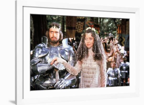 Excalibur by Joahn Booman with Nigel Terry (king Arthur) and Cherie Lunghi (Guenievre) c, 1981 (pho-null-Framed Photo