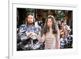 Excalibur by Joahn Booman with Nigel Terry (king Arthur) and Cherie Lunghi (Guenievre) c, 1981 (pho-null-Framed Photo