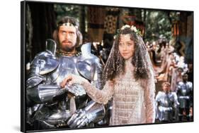 Excalibur by Joahn Booman with Nigel Terry (king Arthur) and Cherie Lunghi (Guenievre) c, 1981 (pho-null-Framed Photo