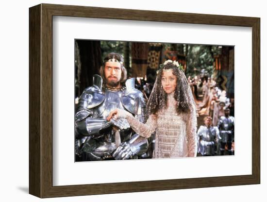 Excalibur by Joahn Booman with Nigel Terry (king Arthur) and Cherie Lunghi (Guenievre) c, 1981 (pho-null-Framed Photo