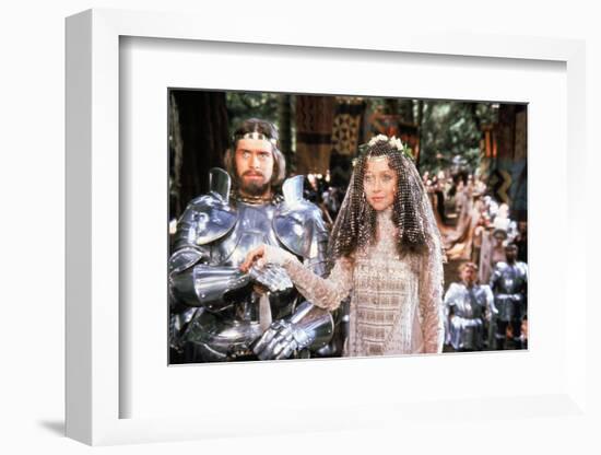 Excalibur by Joahn Booman with Nigel Terry (king Arthur) and Cherie Lunghi (Guenievre) c, 1981 (pho-null-Framed Photo