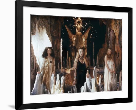 Excalibur by John Boorman with Cherie Lunghi (g, Guenievre), Helen Mirren (c, fee Morgane), 1981 (p-null-Framed Photo