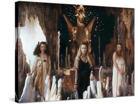 Excalibur by John Boorman with Cherie Lunghi (g, Guenievre), Helen Mirren (c, fee Morgane), 1981 (p-null-Stretched Canvas