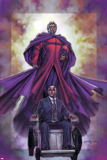 Excalibur No.4 Cover: Magneto and Professor X-null-Lamina Framed Poster