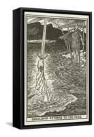 Excalibur Returns to the Mere-Henry Justice Ford-Framed Stretched Canvas