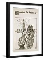 Excalibur the Sword, illustration from 'The Story of King Arthur and his Knights', 1903-Howard Pyle-Framed Giclee Print