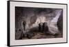 Excavated Church in the Caverns at Inkermann Looking West, Crimea, Ukraine, 1855-Day & Son-Framed Stretched Canvas