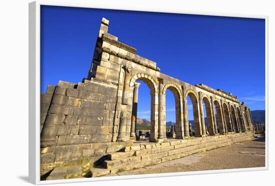 Excavated Roman City, Volubilis, Morocco, North Africa-Neil-Framed Photographic Print