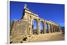 Excavated Roman City, Volubilis, Morocco, North Africa-Neil-Framed Photographic Print