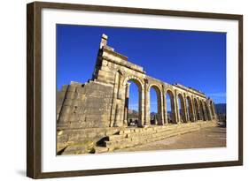 Excavated Roman City, Volubilis, Morocco, North Africa-Neil-Framed Photographic Print