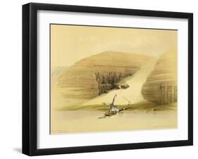 Excavated Temple of Abu Simbel, from "Egypt and Nubia," Vol.1-David Roberts-Framed Giclee Print