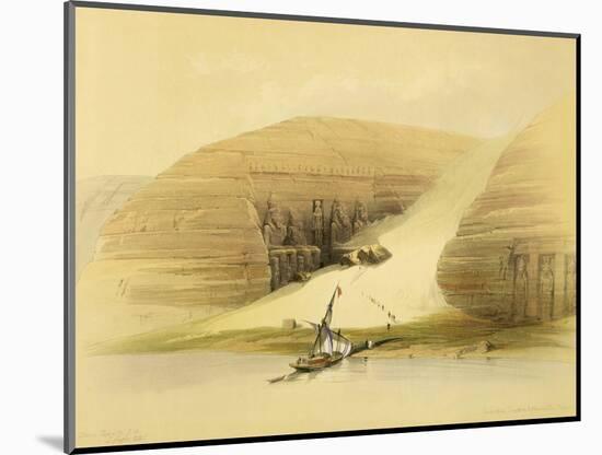 Excavated Temple of Abu Simbel, from "Egypt and Nubia," Vol.1-David Roberts-Mounted Giclee Print