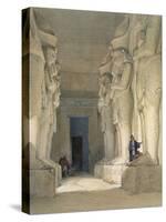 Excavated temple of Gyrshe, Nubia, 19th century-David Roberts-Stretched Canvas