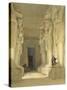 Excavated Temple of Gysha, Nubia, from Egypt and Nubia, Vol.1-David Roberts-Stretched Canvas