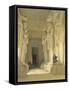 Excavated Temple of Gysha, Nubia, from Egypt and Nubia, Vol.1-David Roberts-Framed Stretched Canvas