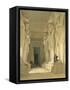 Excavated Temple of Gysha, Nubia, from Egypt and Nubia, Vol.1-David Roberts-Framed Stretched Canvas