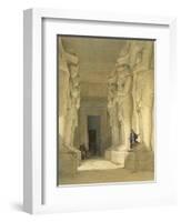 Excavated Temple of Gysha, Nubia, from Egypt and Nubia, Vol.1-David Roberts-Framed Giclee Print