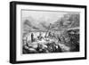 Excavating and Washing of Sands at the Bottom of a River, California, 19th Century-Gustave Adolphe Chassevent-Bacques-Framed Giclee Print