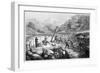 Excavating and Washing of Sands at the Bottom of a River, California, 19th Century-Gustave Adolphe Chassevent-Bacques-Framed Giclee Print