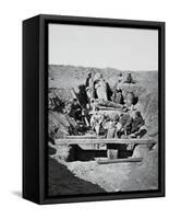 Excavation of a Tomb at Saqqarah-null-Framed Stretched Canvas