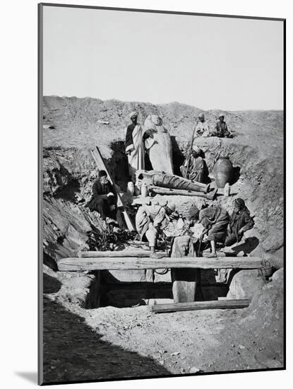 Excavation of a Tomb at Saqqarah-null-Mounted Photographic Print