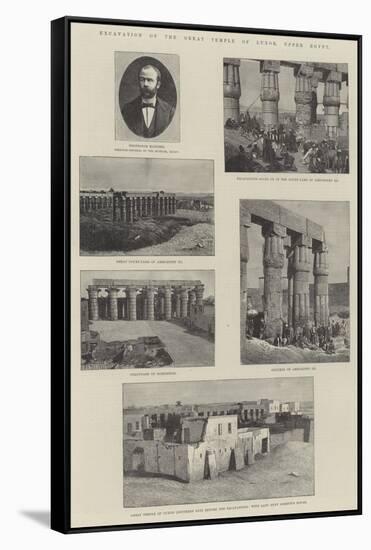 Excavation of the Great Temple of Luxor, Upper Egypt-null-Framed Stretched Canvas