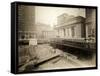 Excavation Site at 42nd Street and Park Avenue, New York, c.1920-Byron Company-Framed Stretched Canvas