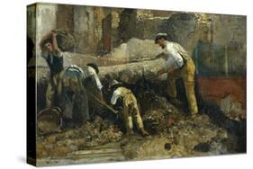 Excavations at Herculaneum-Filippo Palizzi-Stretched Canvas